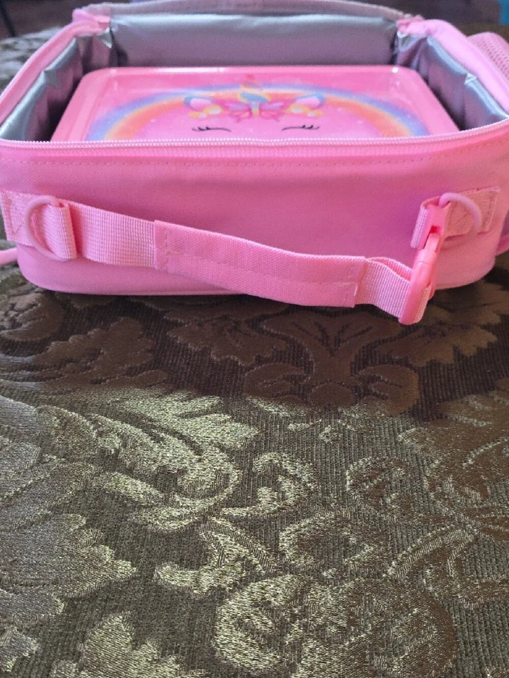 Pink Glitter Unicorn Kids Lunch Bag - Brand
